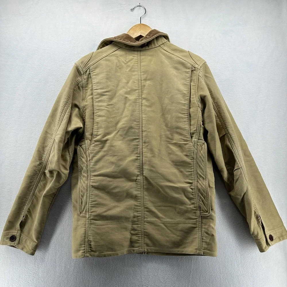 Visvim Jacket Mens Large Beige Canvas Corduroy Collar Workwear Made In Japan - Picture 9 of 11